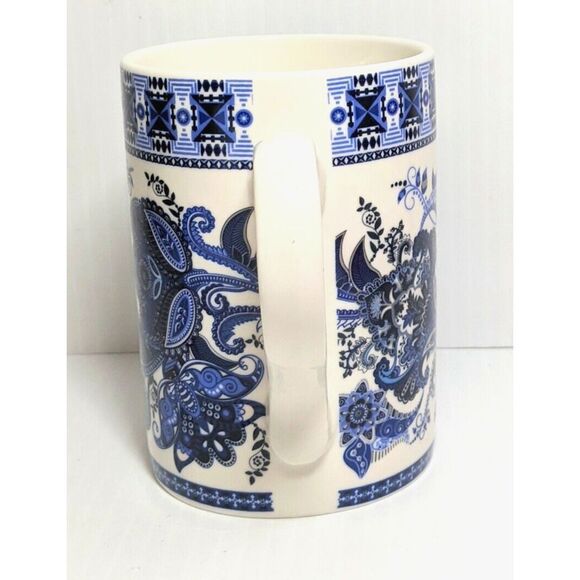 Kent Pottery, Paisley Pattern, Made in England, Blue & White - Picture 2 of 5